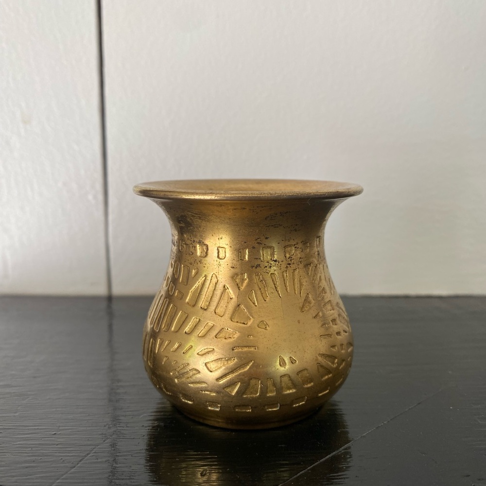 Antique Tiffany Studios New York Pine Needle Bronze Pen Wipe Holder #982